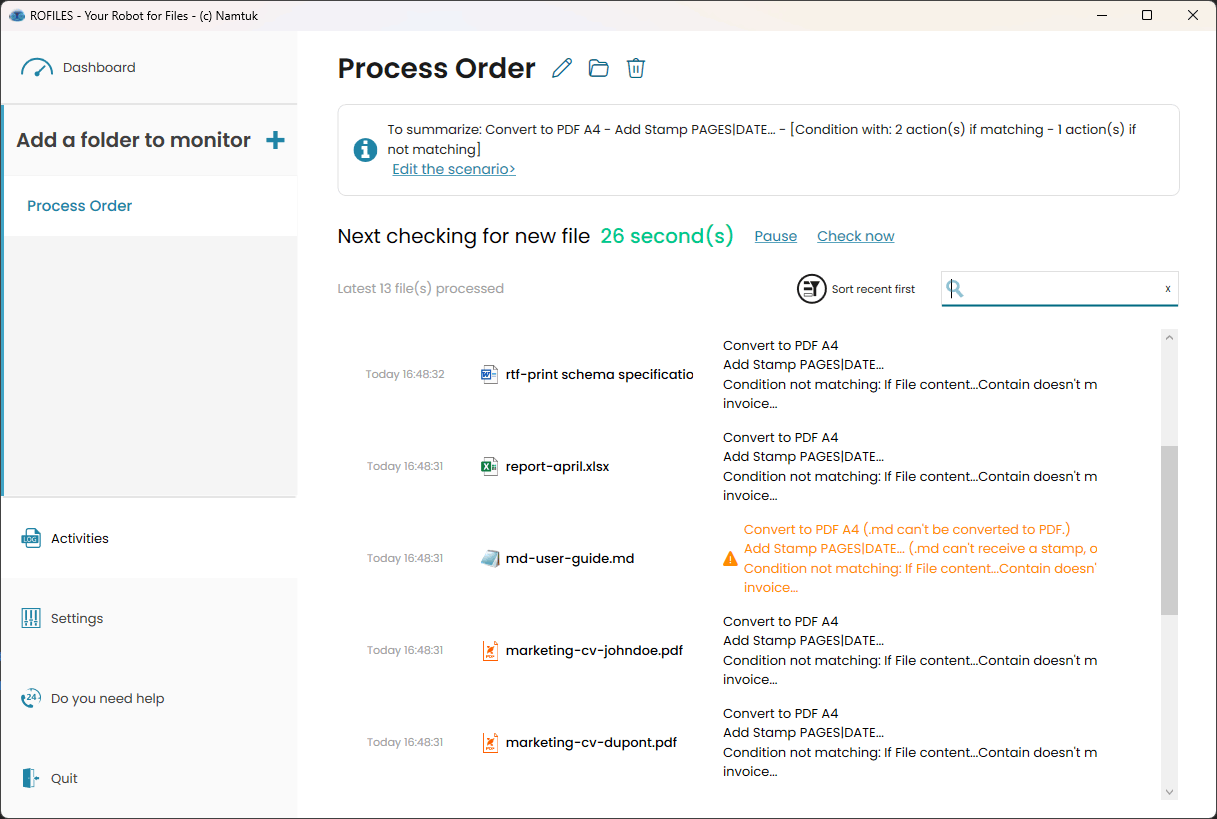 How it works, files processed View files processed