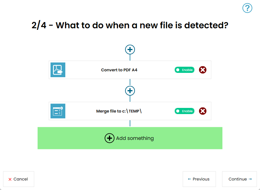 Setting to merge documents